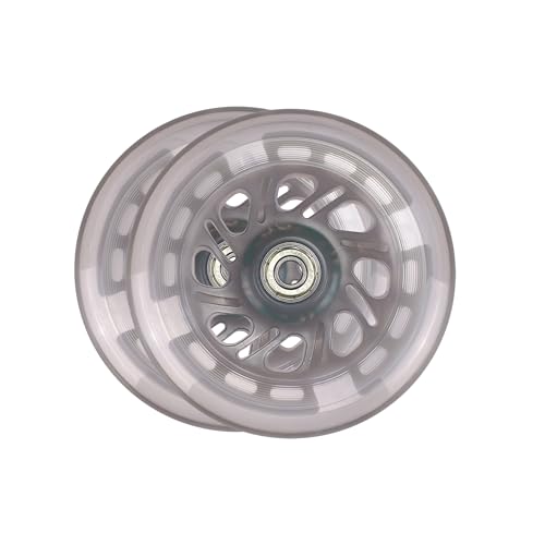 Micro® | Pack 2 Ruedas con luces LED 120mm | Repuestos Originales patinete infantil Micro | Rodamientos ABEC9 | Iluminación por Dinamo Sin Pilas | Fácil Instalación con Tornillos y Llaves Allen