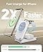 Mukiya PaktVault 2025 Traveling Fast Wireless Charging Station for Apple Devices, Magnetic 3 in 1 MagSafe Charger Stand for iPhone 17 16 15 14 13 12 Pro Max Plus Air, Apple Watch&Air pods Pro