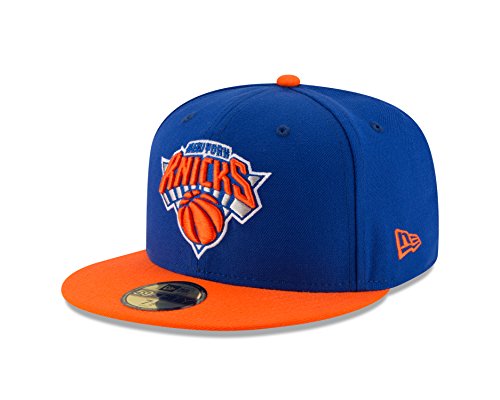 NBA New York Knicks Men's 2-Tone 59FIFTY Fitted Cap, 7.625, Royal