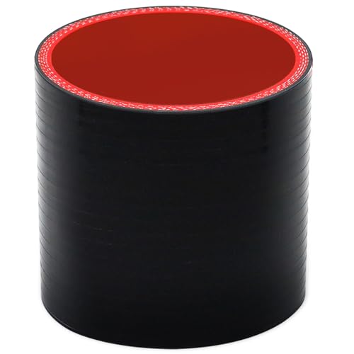 Tyeioms Straight ID 3 Silicone Hose Coupler Reinforced 4-layer Wall 5MM for Cold Air Intake Turbo Intercooler