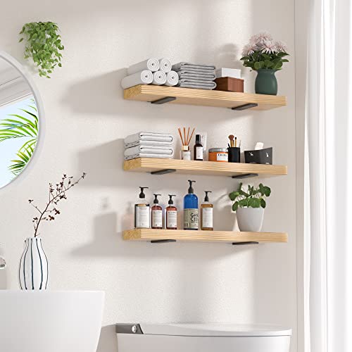 Heavy Duty Shelf Brackets 6 Inch (1/5") Thick, 6 Pack Floating Hidden Shelf Brackets, Rustic Industrial Shelf Brackets With Modern Iron Finish #TOP1