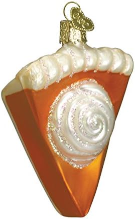 Old World Christmas Ornaments: Piece of Pumpkin Pie Glass Blown Ornaments for Christmas Tree (32019)