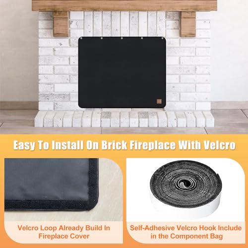 Fireplace Cover, Fireplace Draft Blocker