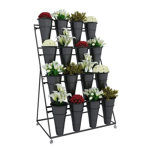 Étagère à fleurs 16 compartiments en métal robuste pour agencement de fleuriste - 2