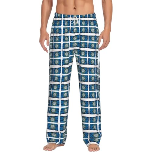 Pantalon de pyjama en flanelle de coton supérieure imprimé Dakota pour homme