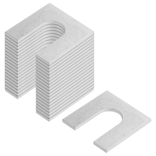 Image of 20 Pack 2 inch x 2 inch Steel Metal Horseshoe Shim Washers for 3 /4 inch Bolts
