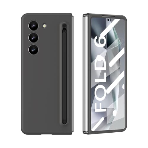 Coque Galaxy Z Fold 6 avec S Pen intégré gris foncé protecteur d'écran