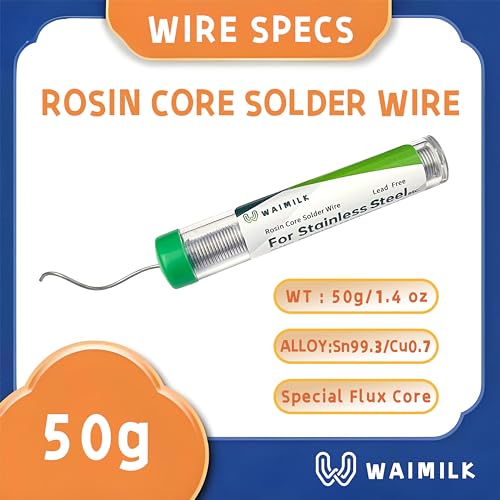 Image of New Formula Lead Free Rosin Core Solder Wire for Stainless Steel,Al,Zn,Fe,Cu etc..(1.4oz /2pack)