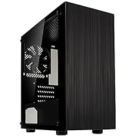 Kolink Stronghold M Micro-ATX Gehäuse, Tower PC Gehäuse mit Tempered Glass, PC Hülle mit Lüfter, Gaming PC Gehäuse Glas, Micro ATX Gehäuse, PC Gehäuse Durchsichtig, PC Case Black, Schwarz