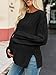 Saodimallsu Womens Maternity Sweater Tops Casual Cable Knit Crewneck Long Sleeve Split Fall Pullover Pregnancy Clothes Black