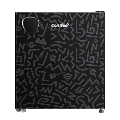 Mini Réfrigérateur Glacière 43L COMFEE' Petit Frigo Noir avec Compartiment Congélateur