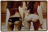 Retro Cartel de chapa Sexy Woman Beach Bums 20 x 30 cm Diseño Retro 12