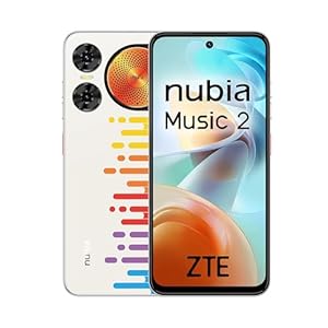 ZTE Nubia Music 2, Unlocked Smartphone 4GB+128GB, 95dB Speaker, LED Lights, 6.7" HD+ 120Hz Screen, 50MP Camera with AI, 5000mAh Battery, Android 14, Case and Protection, Color