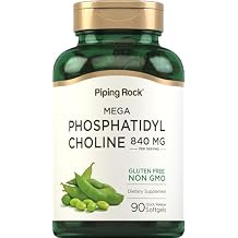 Piping Rock Phosphatidyl Choline Supplement | 840mg | 90 Softgels | from Soy Lecithin | Non-GMO, Gluten Free