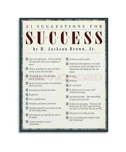 VUQLDHAYZ Keys to Success Motivational Quotes Metal Sign Inspirational Wall