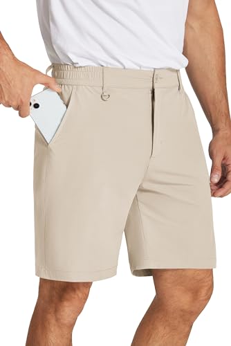 COOFANDY Men's Golf Shorts 8 Inch Lightweight Quick Dry Casual Dress Shorts Hiking Travel Shorts with Pockets