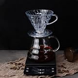 FACAIIO Kunststoff-Kaffeetropfer mit Spiraldesign für 1-2 Tassen, transparenter Handgieß-Filterbecher für Heimbrauen