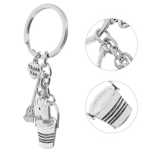 JOINPAYA Porte-Clés D’Appréciation Pour Le Ménage Porte-Clés Merci Avec Seau Balai Et De Travail - À Breloque Pour Sac Cadeau Pour Femme De Ménage Et Personnel D’Entretien – vue 8