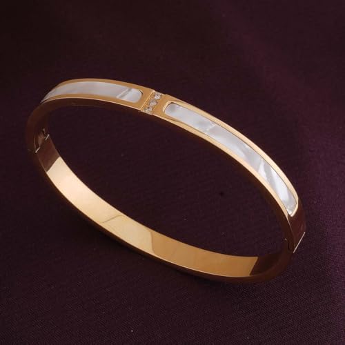 Image of PALMONAS Classic Gold Bangle Bracelet for Women - Gift for Girls & Women | Waterproof & Anti-Tarnish Bracelet