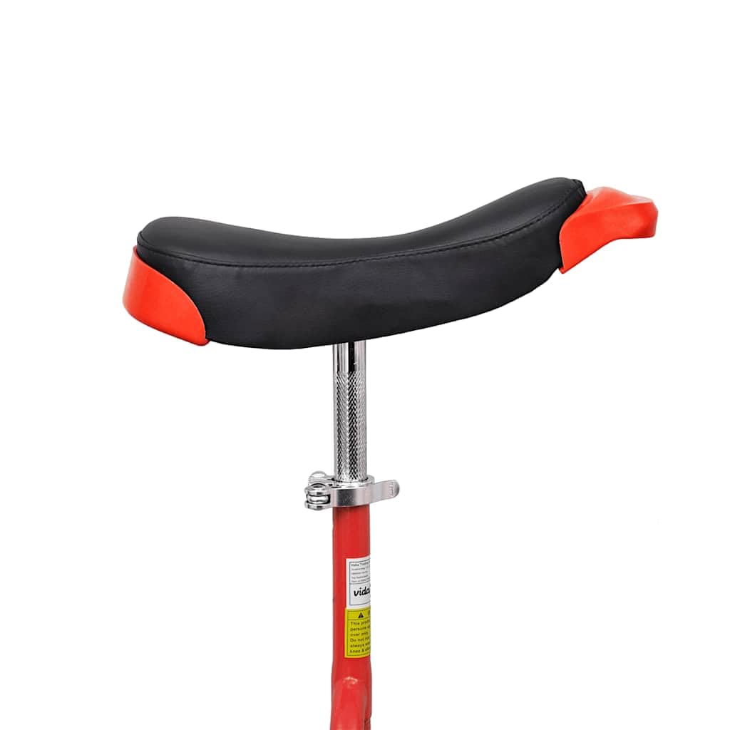vidaXL Monocycle Ajustable Rouge 16 Pouces pour Enfants Jeunes Monocycles Débutants