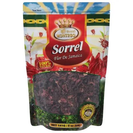 Royal Montego Flor De Jamaica Sorrel, Premium Dried Hibiscus Flowers,