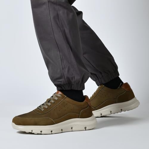 Image of Arkbird Casual Sneakers, Breathable Lace-Up Leather Walking Shoes Comfortable Fashion Sneakers for Men Daily Work