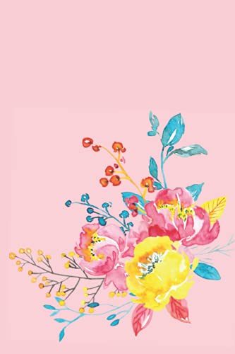 Notebook: 6 x 9 College Ruled Notebook 120 Pages, Bright Summer Floral