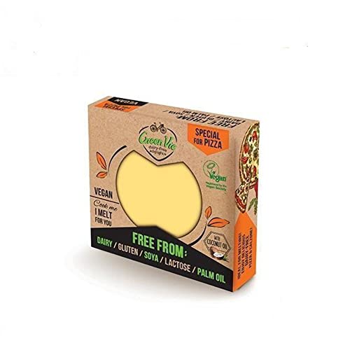 GreenVie - Queso vegano para pizza, sin gluten, sin lácteos, sin soja, sin huevo, vegano, 250 g