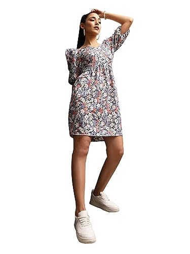 Image of OOMPH! Women's Crepe Fit and Flare Knee-Length Dress