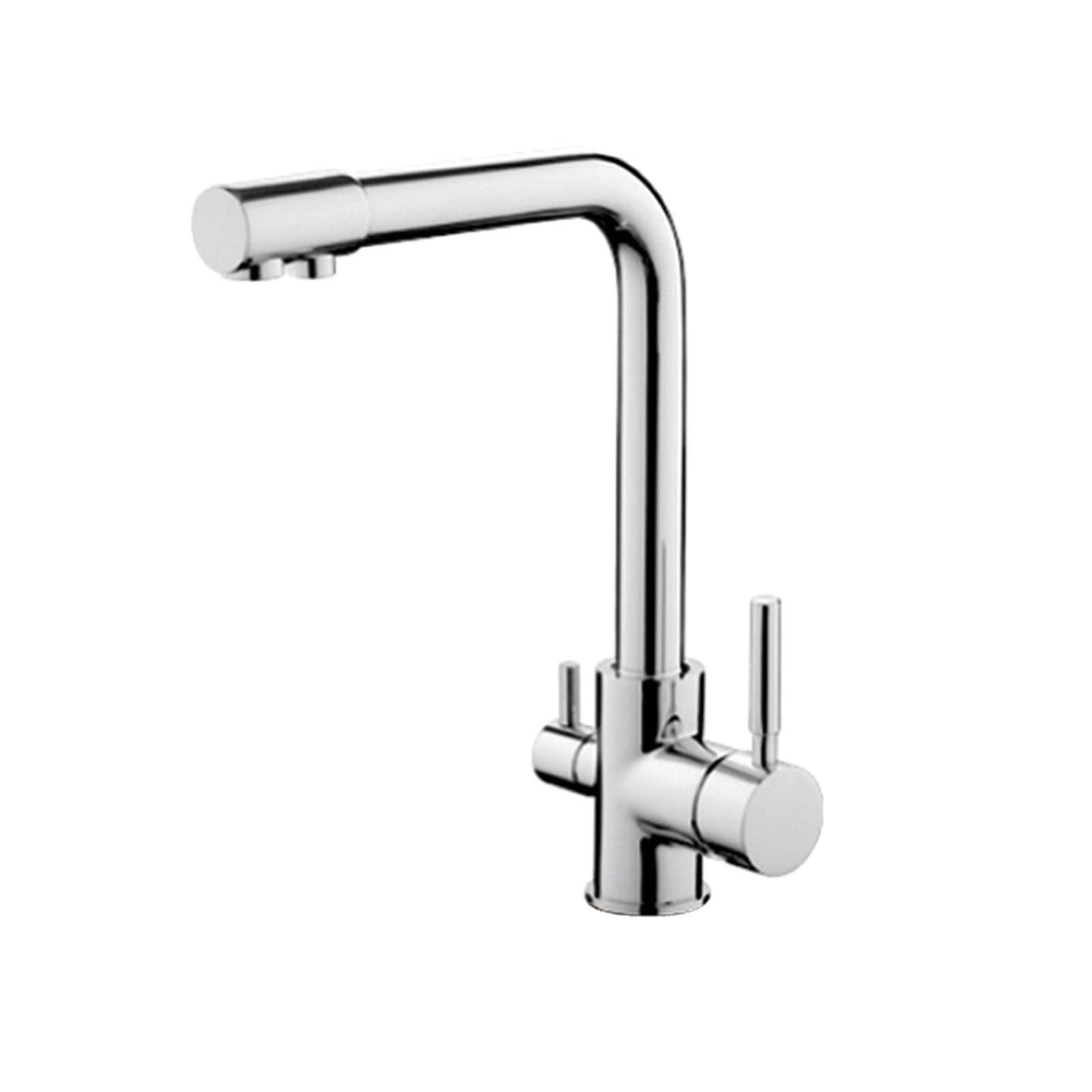 GLETSF 3 Drinking Waterap 3In1 Kitchen Sink Mixer Pull Out 360Swivel Design Durabfaucet For Clean Water & Easy Use,Black-C,Chrome-C