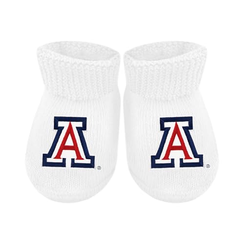 Baby Bootie Sock - Arizona Wildcats - White - Newborn - 6 Mos