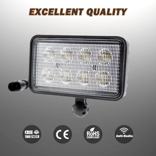 Hooma 40W Arbeitsscheinwerfer Led 12V Traktor Kompatibel mit John Deere 4700 7710 7810 8310 8410 8400 7200 7210 7400 7410 7510 7600 7610 7700 7800 8100T 8200T 8300T 8400T