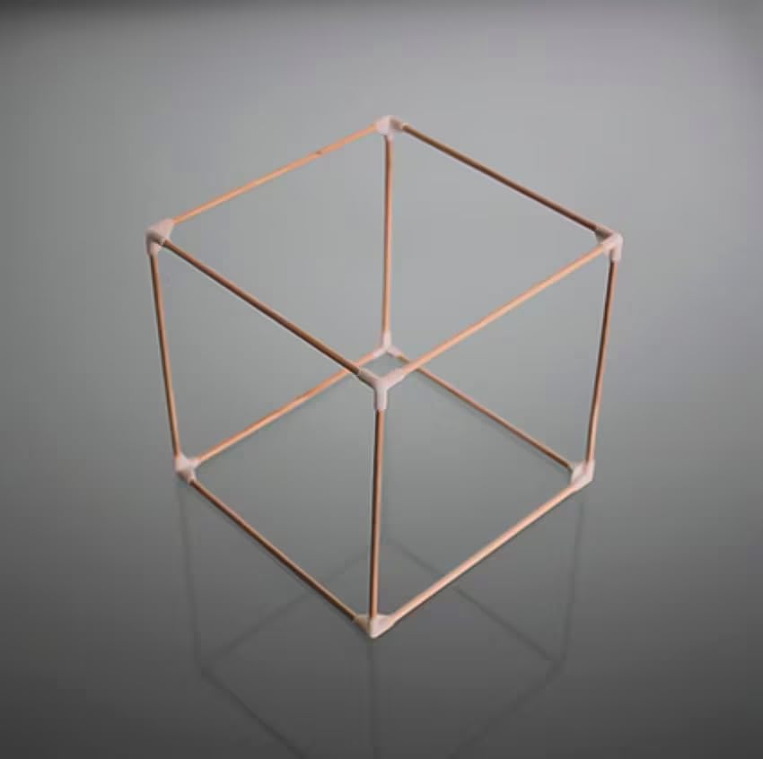 Kit para construcción de 5 poliedros regulares, Tetraedro, Hexaedro, Octaedro, Icosaedro y Dodecaedro. Altura entre caras de 17 cm.…