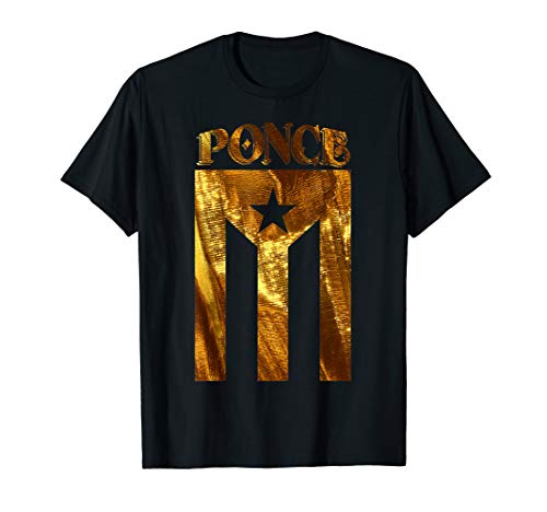 Puerto Rican Ponce Camisa De Puerto Rico Gold Flag Shirt