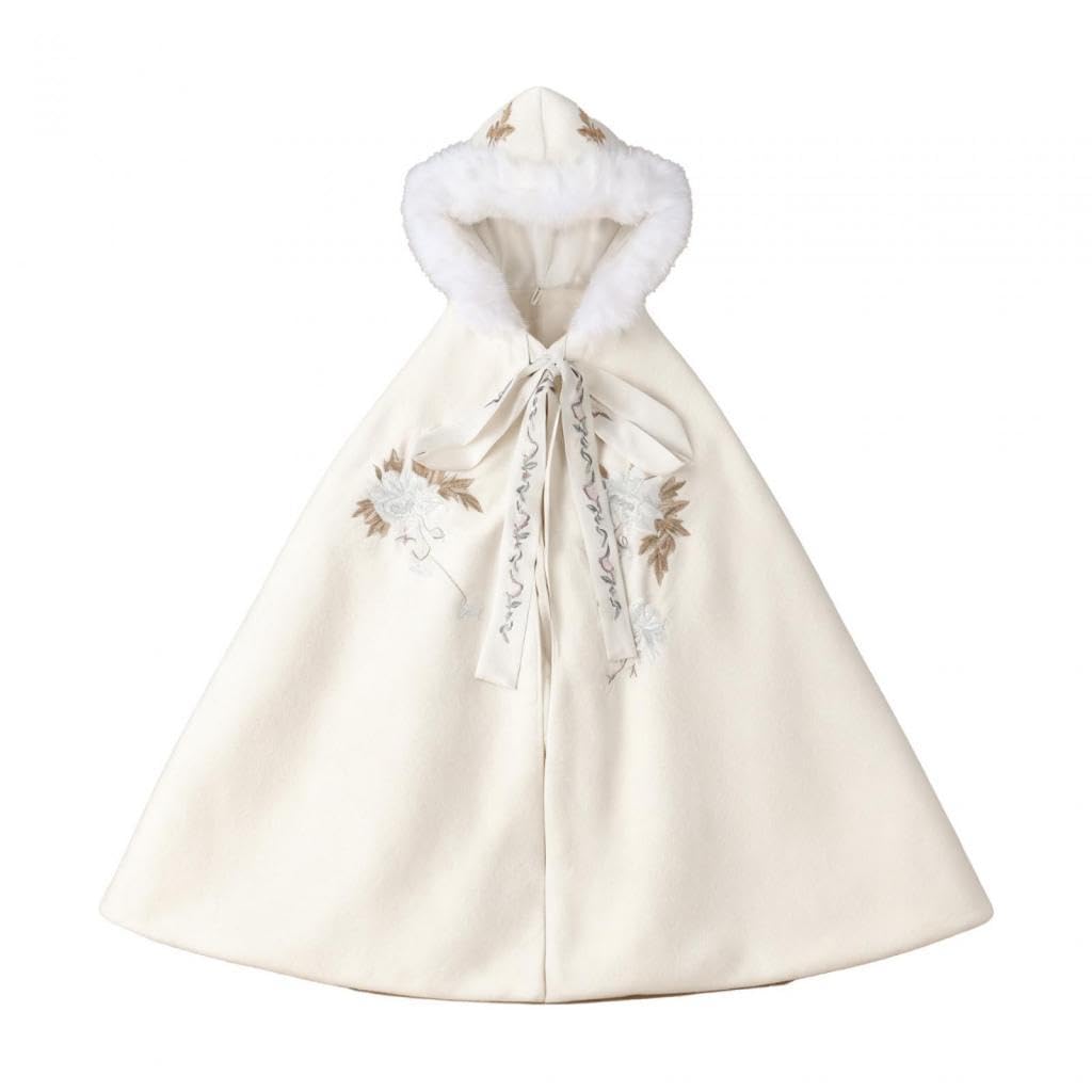 Women Cape Chinese Style Hanfu Cloak Poncho Floral Embroidery Jacket White|Clothing Shoes & Accessories | Womens Clothing | Coats & Jackets-image-23