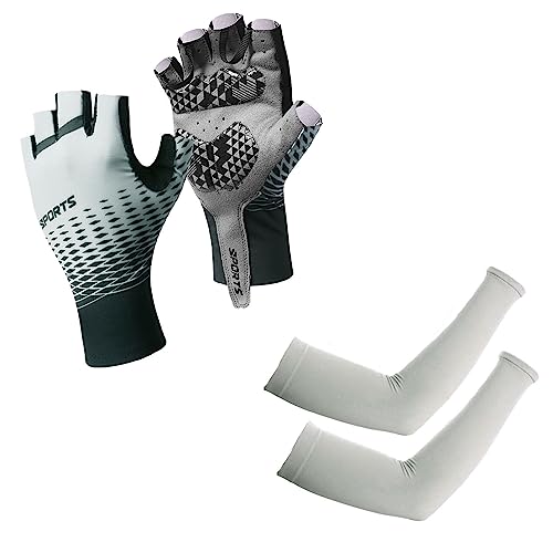 Fahrradhandschuhe und Ärmel, Fahrradhandschuhe Herren Halbfinger,...