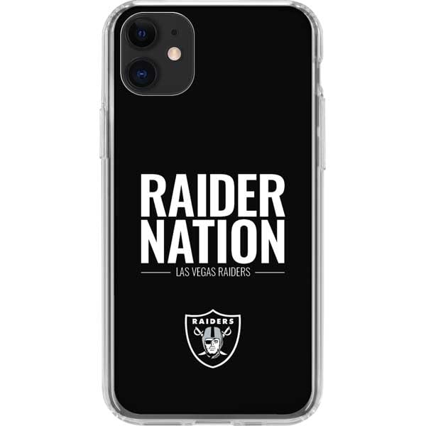 Skinit Clear Phone Case Compatible with iPhone 11 - Officially Licensed NFL Las Vegas Raiders Team Motto Design