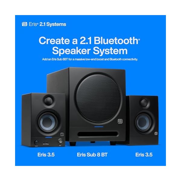PreSonus Eris 3.5 Studio Monitors, Pair — Powered, Active Monitor Speakers for Near Field Music Production, Desktop Computer, Hi-Fi Audio - Image 7