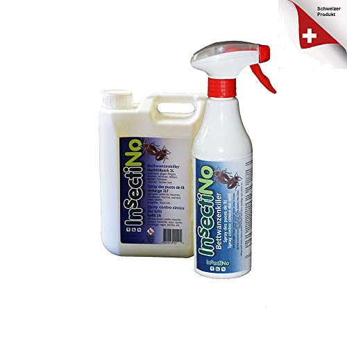 INSECTINO insec Tino chinches Killer Bundle 1 x 500 ML/1 x 2 litros Anti chinches Spray