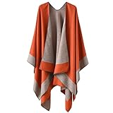 poncho damen winter Kuukaas Poncho Damen Winter Kaschmir Schal Damen Warm Strick Ponchos & Capes für Damen Decke Schal Wrap Poncho Open Front Herbst Mantel Damen