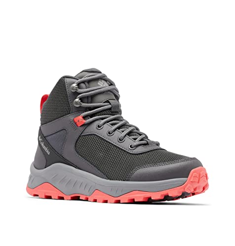 Columbia Trailstorm Ascend Mid Wp, Botas Mujer, Dark Grey Red Coral, 36 EU