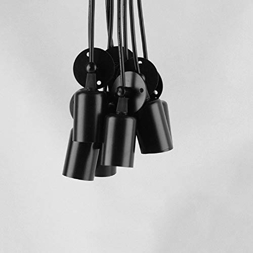 Suspension Araignée E27 Noire pour Créer une Ambiance Bistrot Vintage dans la Cuisine