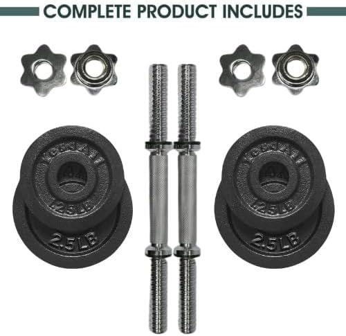 Miniatura 2 de Yes4All - Juego de pesas de hierro fundido para mancuernas (1.15)