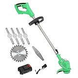 faucheuse rotative vicon occasion  WRISCG Tondeuse Électrique Herbe Edger Tondeuse 21V 3000Mah Lithium-ION sans Fil Herbe Débroussailleuse Kit Élagage Cutter Outils De Jardin Faucheuses rotatives Coupe-Bordures sans Fil,1×Battery