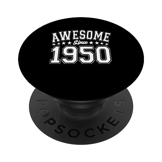 Impresionante Desde 1950 Cumpleaños Impresionante Vintage PopSockets PopGrip Intercambiable