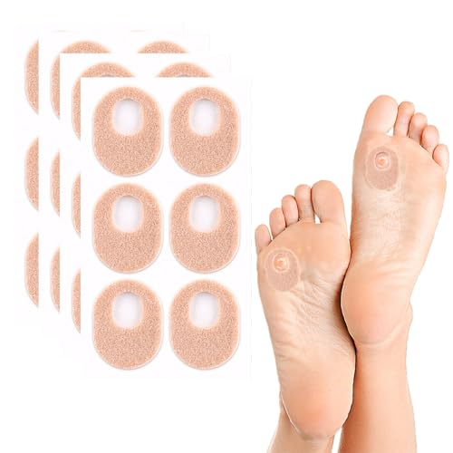 Diyxisk Fieltro Adhesivo Podologia, 24 Piezas Cuidado de los Pies Protector Callos, Antifricción Quita Callos Pies, Reduce el Dolor En los Dedos del Pie y el Talón, para Ampollas en Talon