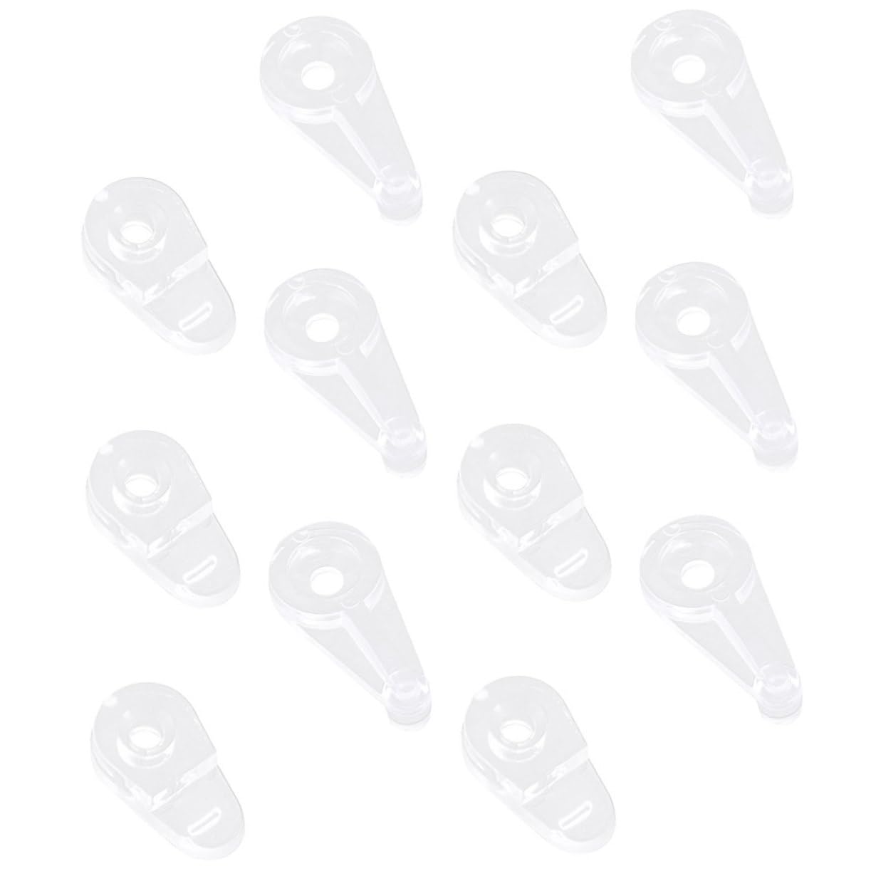 NULYLU Mirror Fixing Clip for Glass 50pcs Plastic Mounting Clips Screws for Mirror Clamp Installation