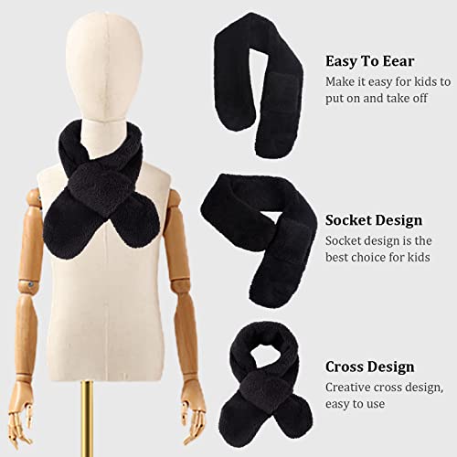 Image of JANGANNSA Fleece Kids Scarf - Warm Winter & Autumn Neck Warmer for Boys & Girls 1-6Y