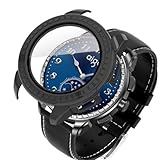 LZOQOWUJ RKJJB JTBJYLM for Ai/go Smart Watch M8 Tempered Film Integrated PC Watch Protective Case(Black)
