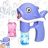 Maquina de Burbujas, Pistolas de Burbujas Bubble Machine Automática Burbujas de Jabon Maquina con Agua de Burbujas, para niños y Adultos, Fiesta al Aire Libre, Fiesta de Verano (Azul)